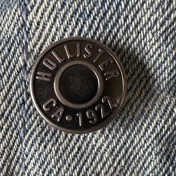 Hollister Epic Flex Oversized Sherpa Lined Denim Trucker Jean Jacket XS/S EUC - Picture 7 of 7